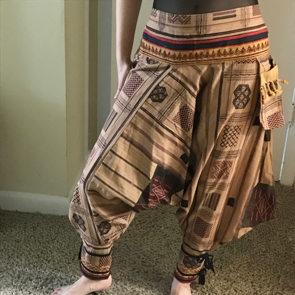 Tribal harem pants! drop crotch! NWOT